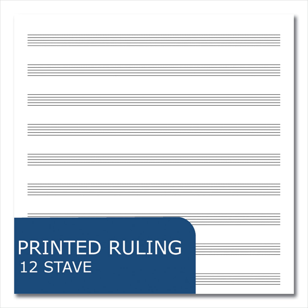 Music Notebook, Music Transcription Format, White Cover, (32) 11 x 8.5 Sheets, 24/Carton, Ships in 4-6 Business Days