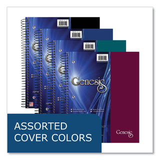 Genesis Notebook, 3-Subject, Medium/College Rule, Randomly Asst Cover Color, (150) 11x9 Sheets, 12/CT, Ships in 4-6 Bus Days