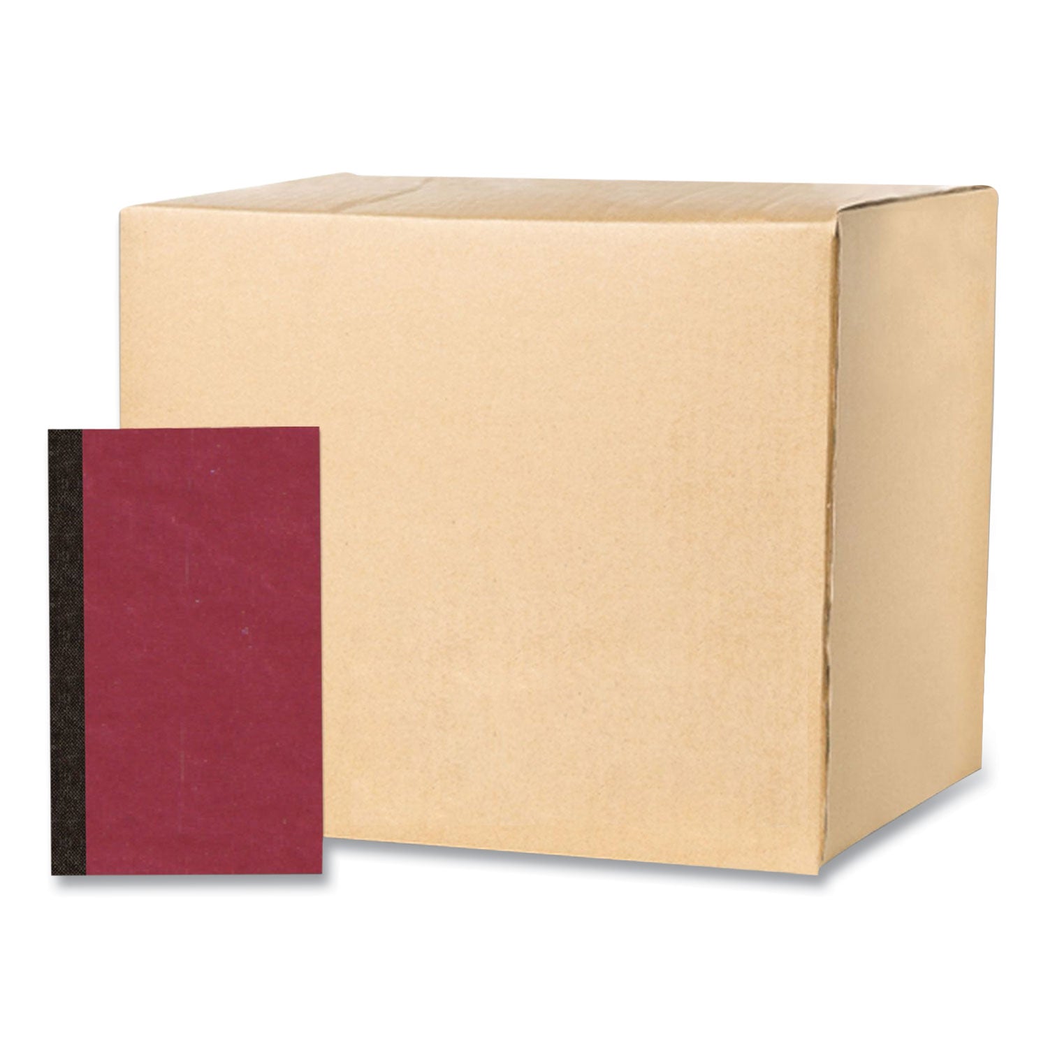 sewn-memo-book-narrow-rule-red-cover-70-6-x-375-sheets-144-carton-ships-in-4-6-business-days_roa76096cs - 1