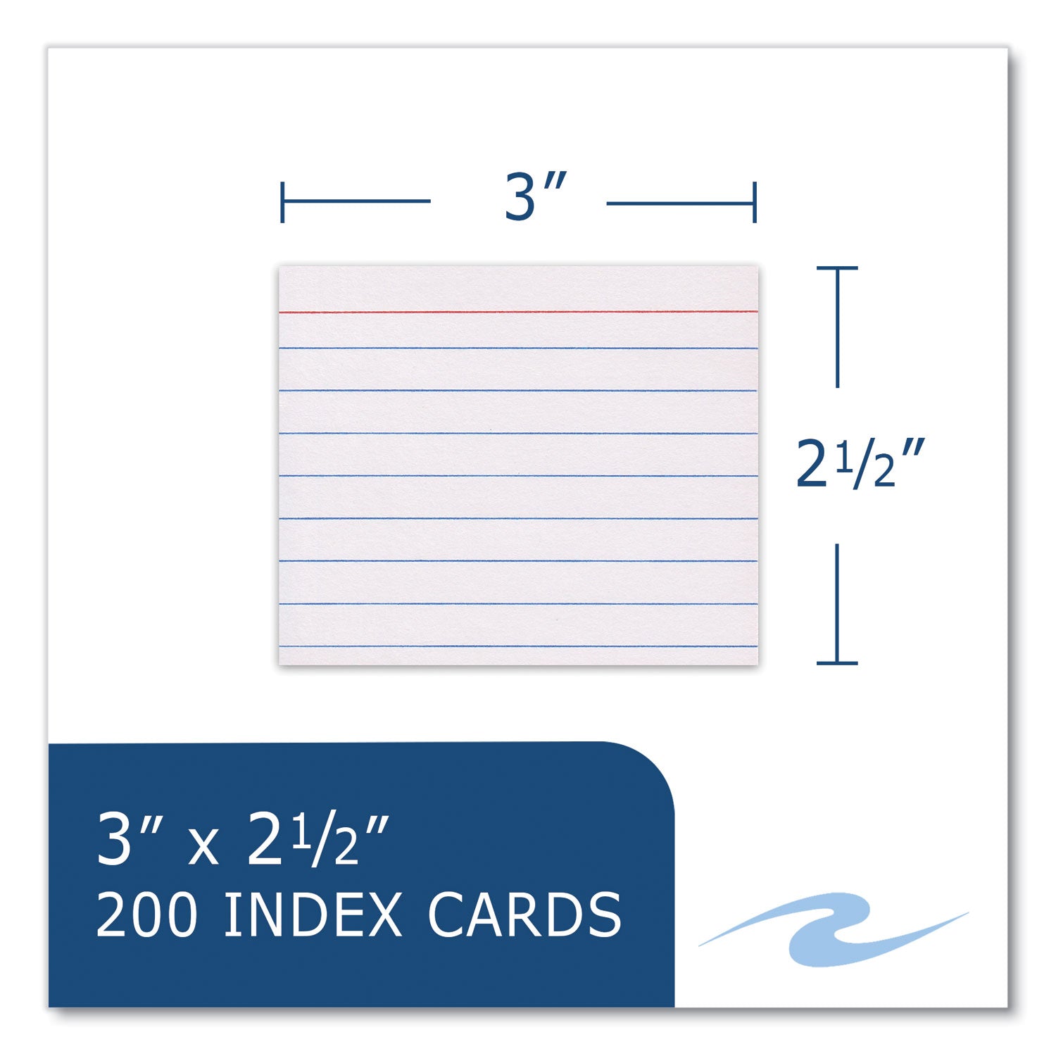 Trayed Index Cards, Narrow Ruled, 3 x 2.5, 200/Tray, 36/Carton, Ships in 4-6 Business Days