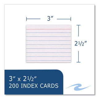 Trayed Index Cards, Narrow Ruled, 3 x 2.5, 200/Tray, 36/Carton, Ships in 4-6 Business Days