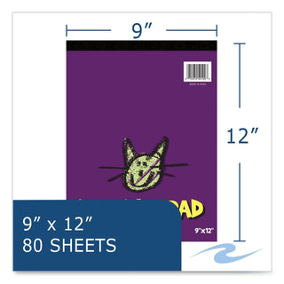 Kids Doodle Pad, 80 White 9 x 12 Sheets, 12/Carton, Ships in 4-6 Business Days