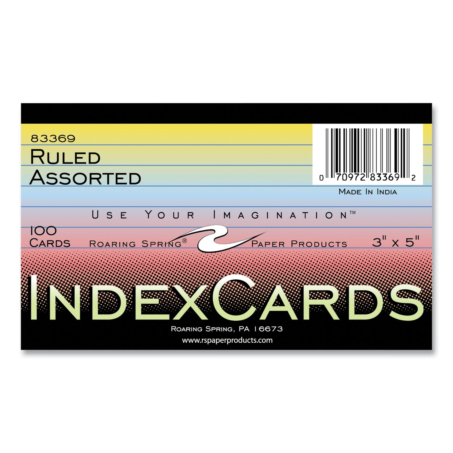 colored-index-cards-3-x-5-assorted-colors-100-pack-36-packs-carton-ships-in-4-6-business-days_roa83369cs - 2