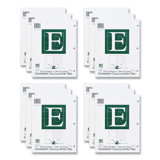 engineer-pad-125-margin-quad-rule-5-sq-in-1-sq-in-200-lt-green-85x11-sheets-pad-12-ct-ships-in-4-6-business-days_roa95589cs - 1