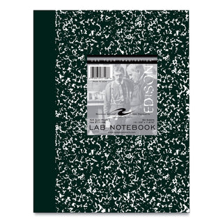 Lab and Science Notebook, Quadrille Rule (5 sq in), Green Marble Cover, (60) 10.13 x 7.88 Sheets, 24/CT,Ships in 4-6 Bus Days