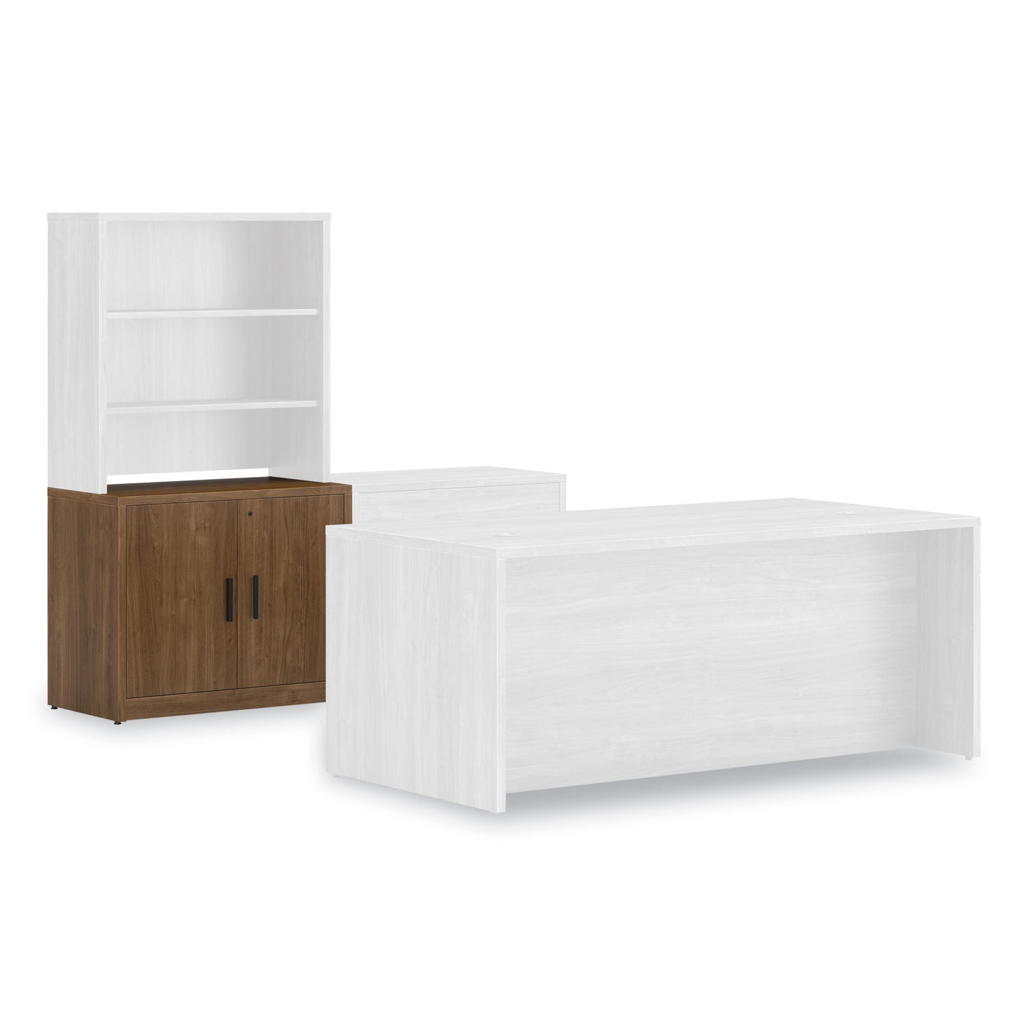 10500 Series Storage Cabinet with Doors, Two Shelves, 36" x 20" x 29.5", Pinnacle