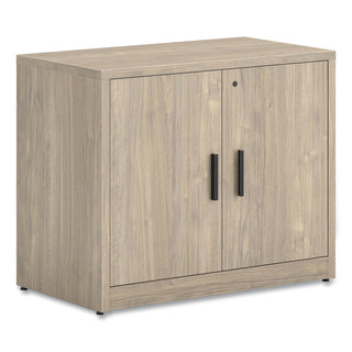 10500 Series Storage Cabinet with Doors, Two Shelves, 36" x 20" x 29.5", Kingswood Walnut