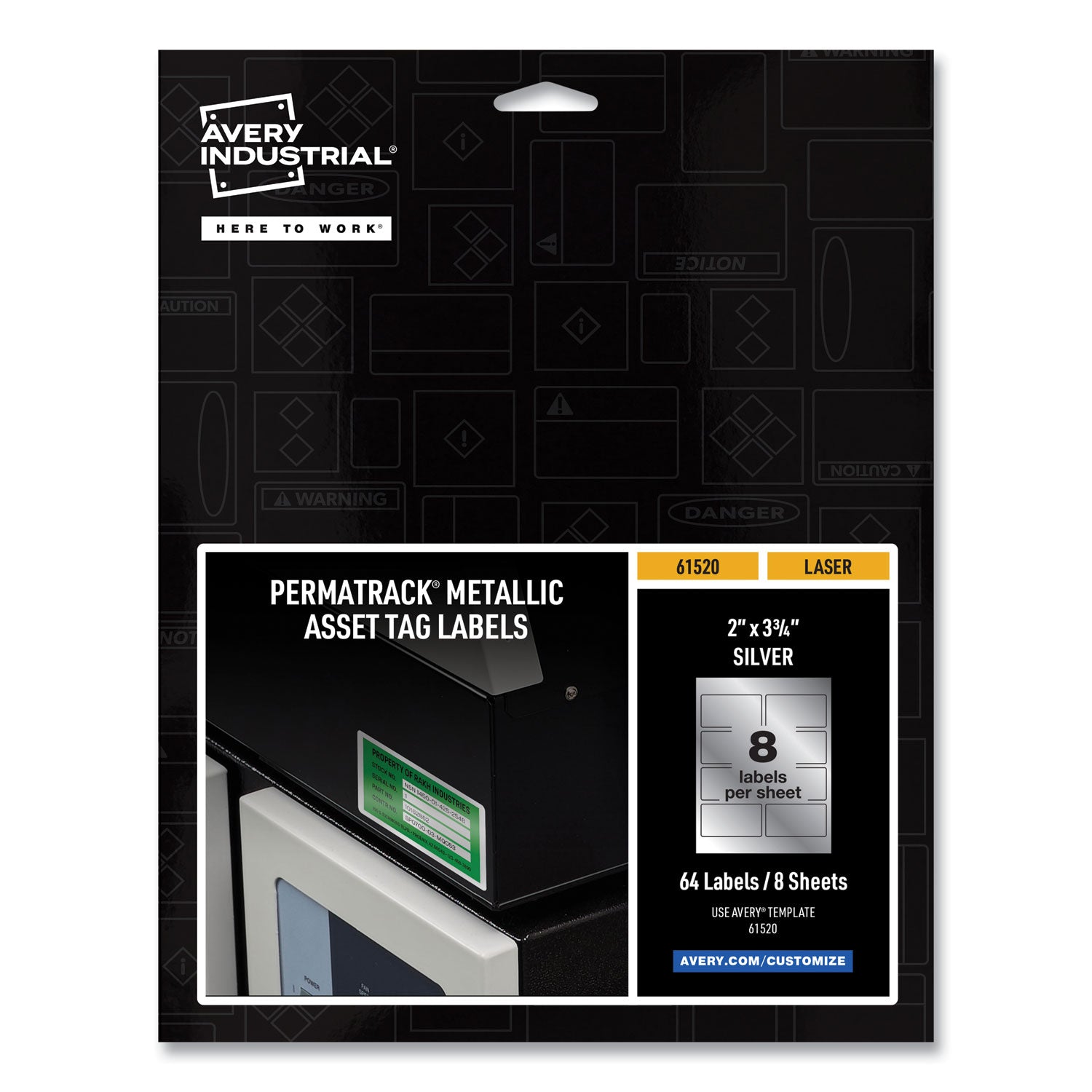 permatrack-metallic-asset-tag-labels-laser-printers-2-x-375-silver-8-sheet-8-sheets-pack_ave61520 - 1