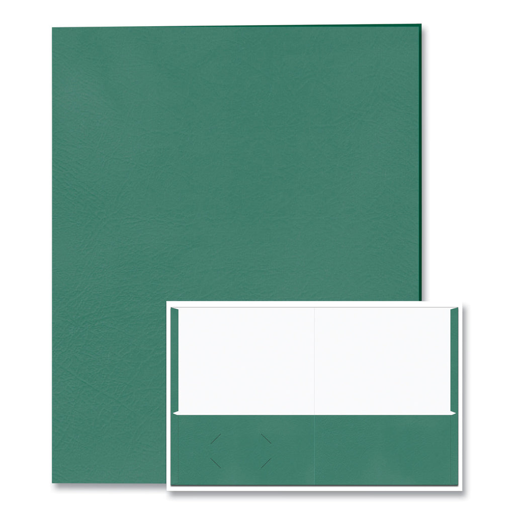 Pocket Folder, 0.5" Capacity, 11 x 8.5, Green, 25/Box, 10 Boxes/Carton, Ships in 4-6 Business Days