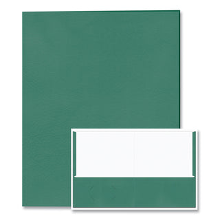 Pocket Folder, 0.5" Capacity, 11 x 8.5, Green, 25/Box, 10 Boxes/Carton, Ships in 4-6 Business Days