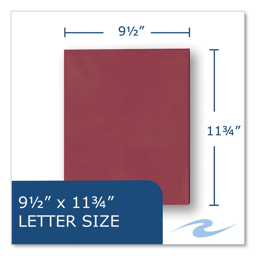 Pocket Folder, 0.5" Capacity, 11 x 8.5, Scarlet, 25/Box, 10 Boxes/Carton, Ships in 4-6 Business Days