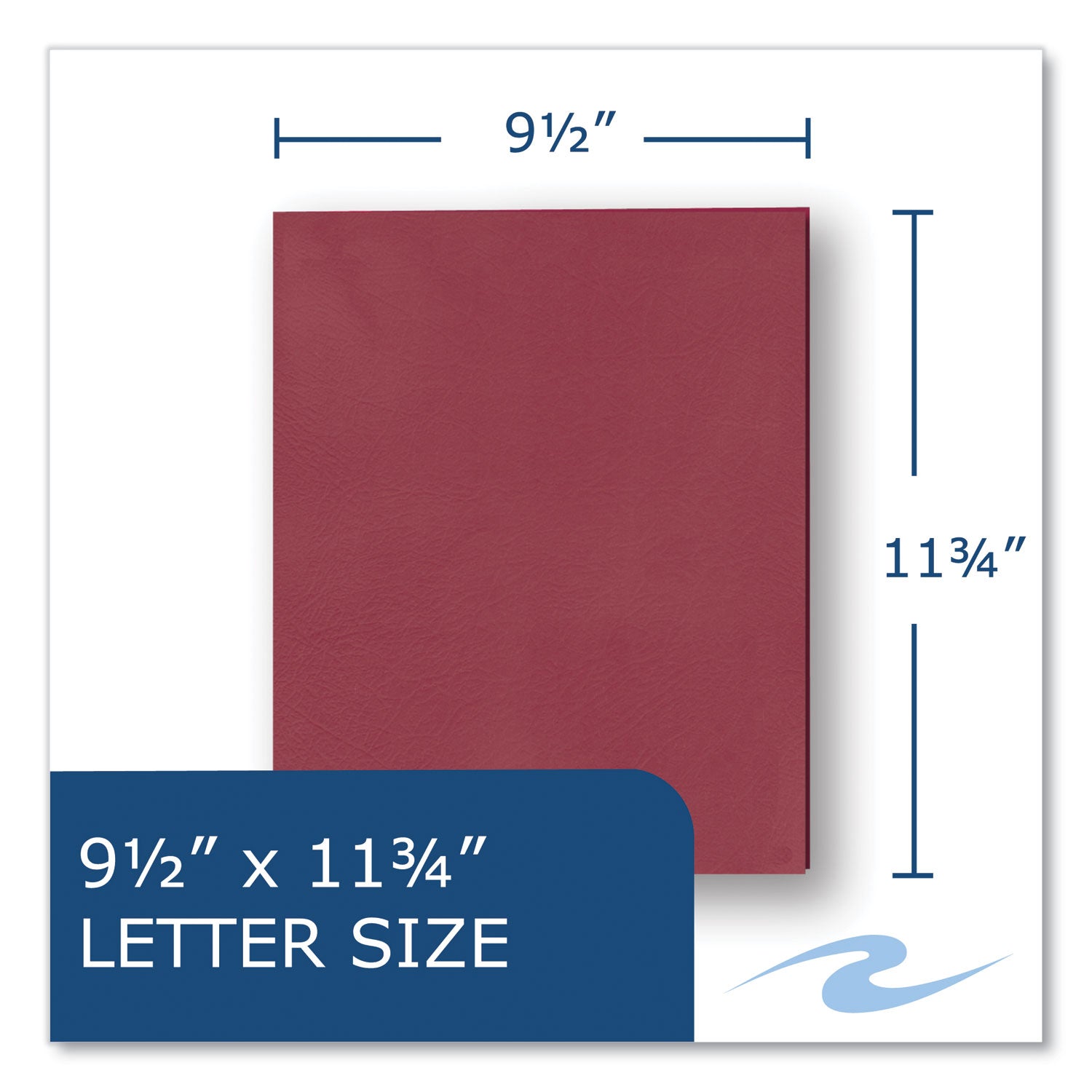 Pocket Folder, 0.5" Capacity, 11 x 8.5, Scarlet, 25/Box, 10 Boxes/Carton, Ships in 4-6 Business Days