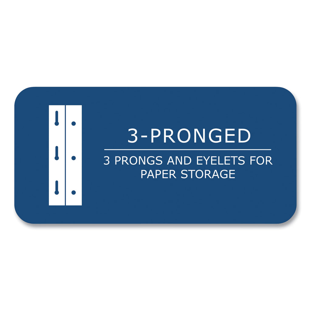 Pocket Folder with 3 Fasteners, 0.5" Capacity, 11 x 8.5, White, 25/Box, 10 Boxes/Carton, Ships in 4-6 Business Days