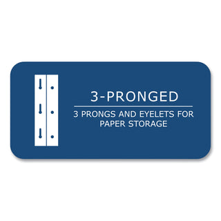 Pocket Folder with 3 Fasteners, 0.5" Capacity, 11 x 8.5, White, 25/Box, 10 Boxes/Carton, Ships in 4-6 Business Days