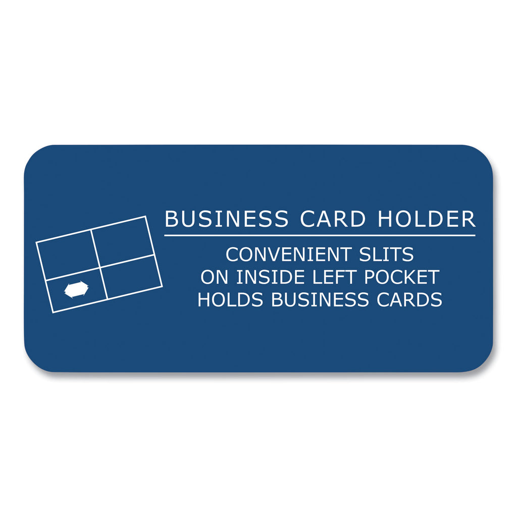 Pocket Folder, 0.5" Capacity, 11 x 8.5, Dark Blue, 25/Box, 10 Boxes/Carton, Ships in 4-6 Business Days