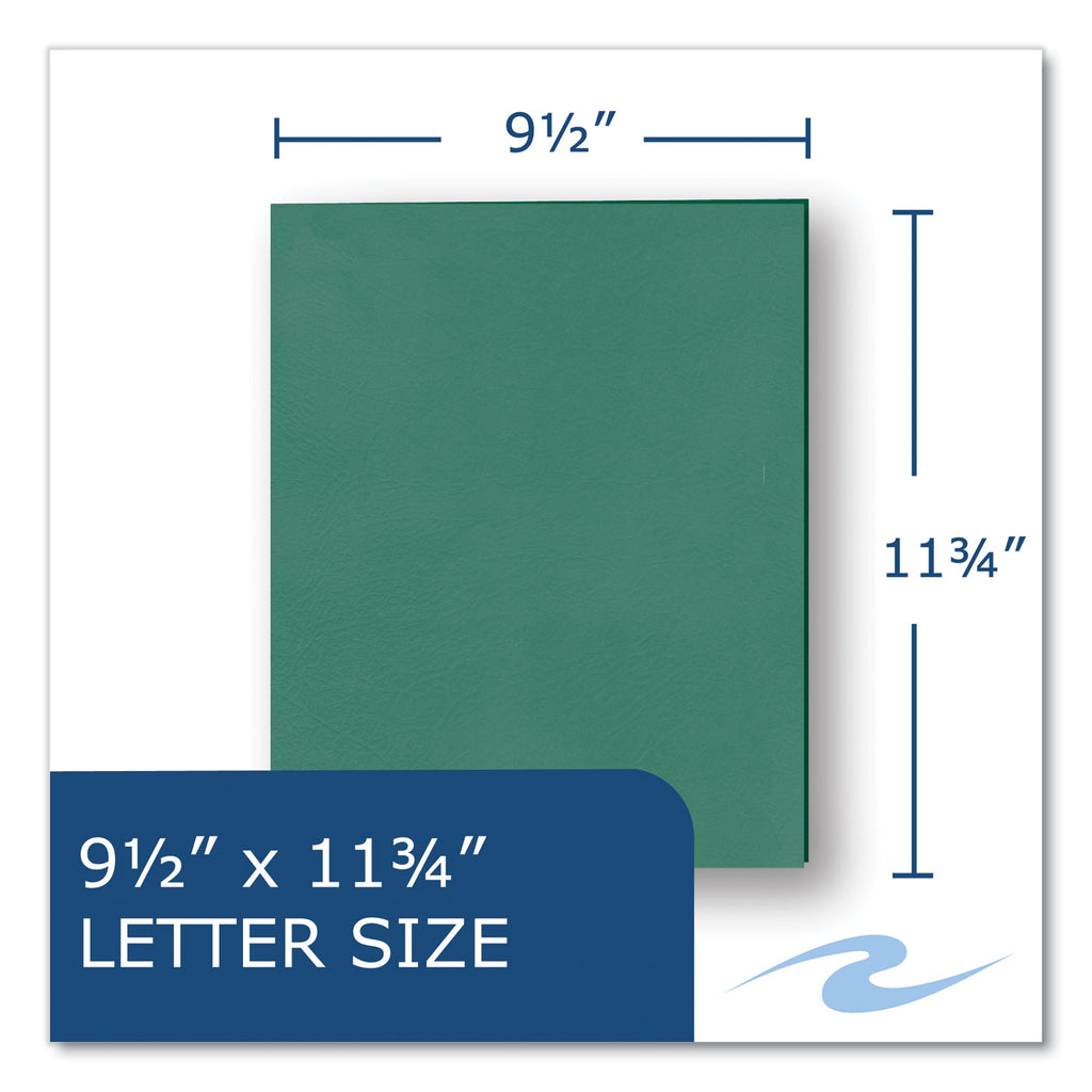 Pocket Folder, 0.5" Capacity, 11 x 8.5, Green, 25/Box, 10 Boxes/Carton, Ships in 4-6 Business Days