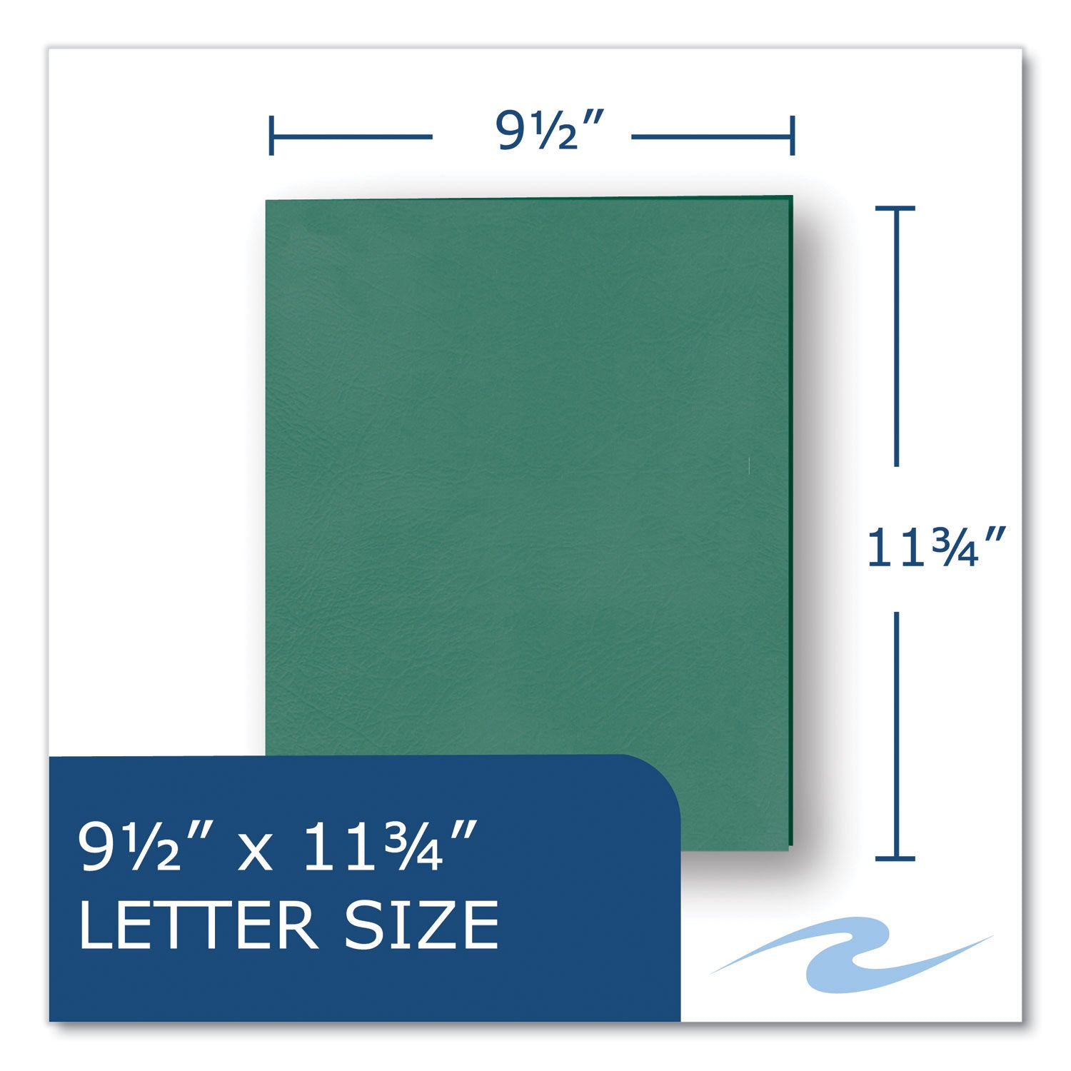 Pocket Folder, 0.5" Capacity, 11 x 8.5, Green, 25/Box, 10 Boxes/Carton, Ships in 4-6 Business Days