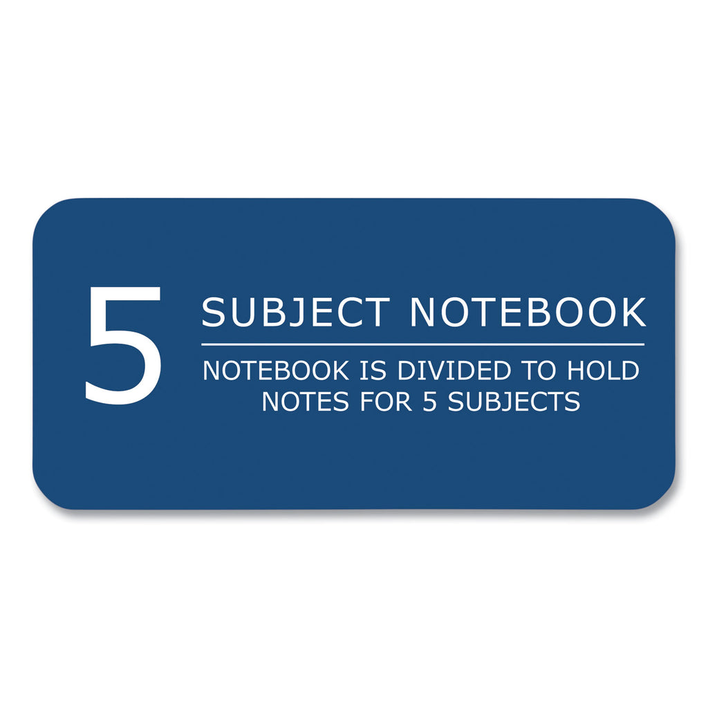 Earthtones BioBased 5 Subject Notebook, Med/College Rule, Random Asst Covers, (160) 11x9 Sheets, 12/CT,Ships in 4-6 Bus Days