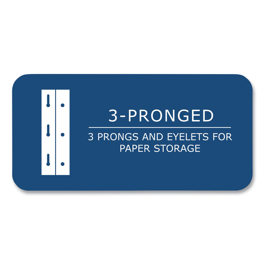 Pocket Folder with 3 Fasteners, 0.5" Capacity, 11 x 8.5, Black, 25/Box, 10 Boxes/Carton, Ships in 4-6 Business Days