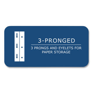 Pocket Folder with 3 Fasteners, 0.5" Capacity, 11 x 8.5, Black, 25/Box, 10 Boxes/Carton, Ships in 4-6 Business Days