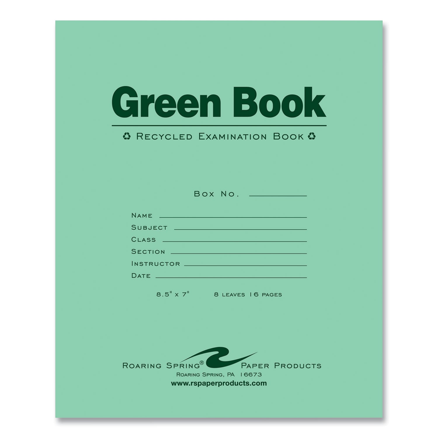 recycled-exam-book-wide-legal-rule-green-cover-8-85-x-7-sheets-600-carton-ships-in-4-6-business-days_roa77508cs - 3