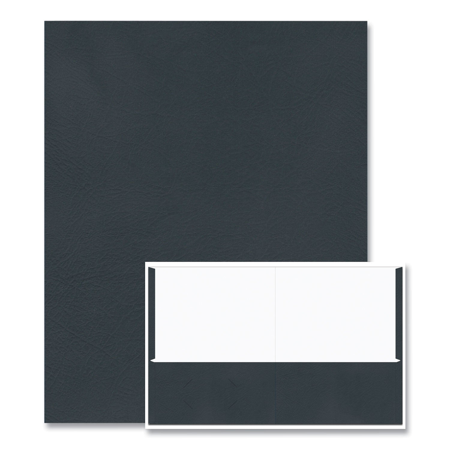 Pocket Folder, 0.5" Capacity, 11 x 8.5, Black, 25/Box, 10 Boxes/Carton, Ships in 4-6 Business Days