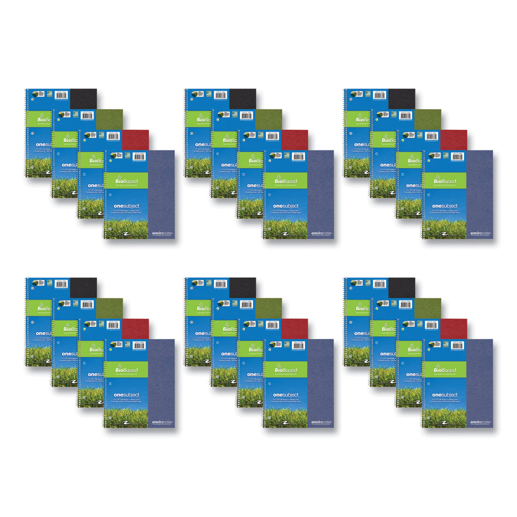 Earthtones BioBased 1 Subject Notebook, Med/College Rule, Random Asst Covers, (80) 11x9 Sheets, 24/CT, Ships in 4-6 Bus Days