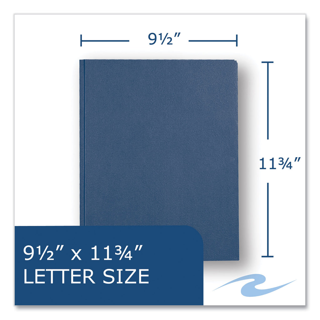 Pocket Folder with 3 Fasteners, 0.5" Capacity, 11 x 8.5, Dark Blue, 25/Box, 10 Boxes/Carton, Ships in 4-6 Business Days
