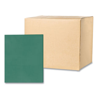 Pocket Folder, 0.5" Capacity, 11 x 8.5, Green, 25/Box, 10 Boxes/Carton, Ships in 4-6 Business Days