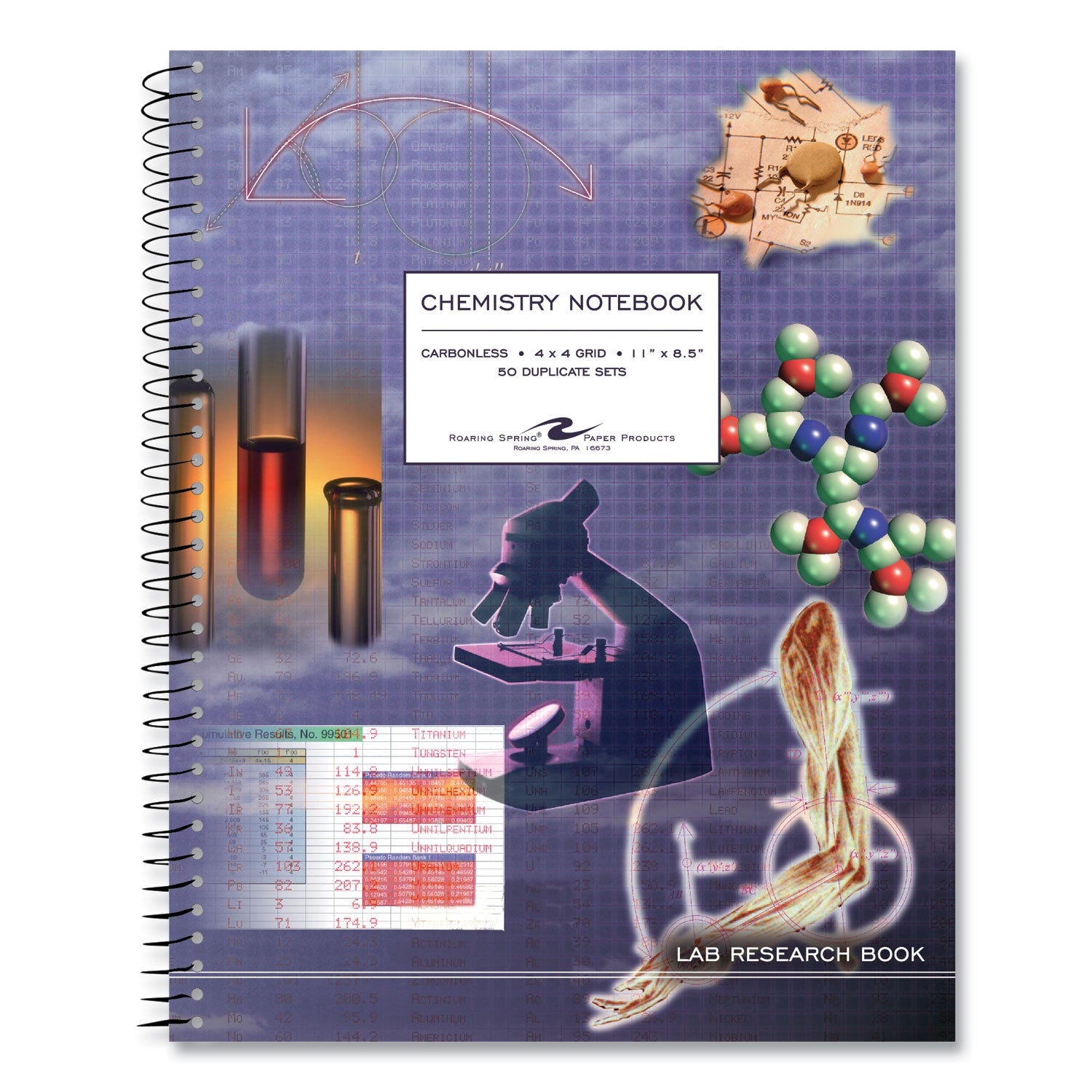 lab-science-carbonless-notebook-quad-rule-4-sq-in-multicolor-cover-100-11x85-sheets-12-ctships-in-4-6-business-days_roa77650cs - 2