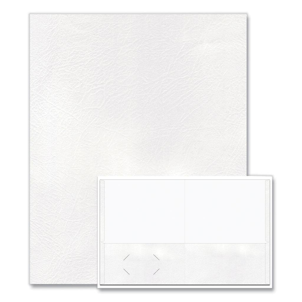 Pocket Folder, 0.5" Capacity, 11 x 8.5, White, 25/Box, 10 Boxes/Carton, Ships in 4-6 Business Days