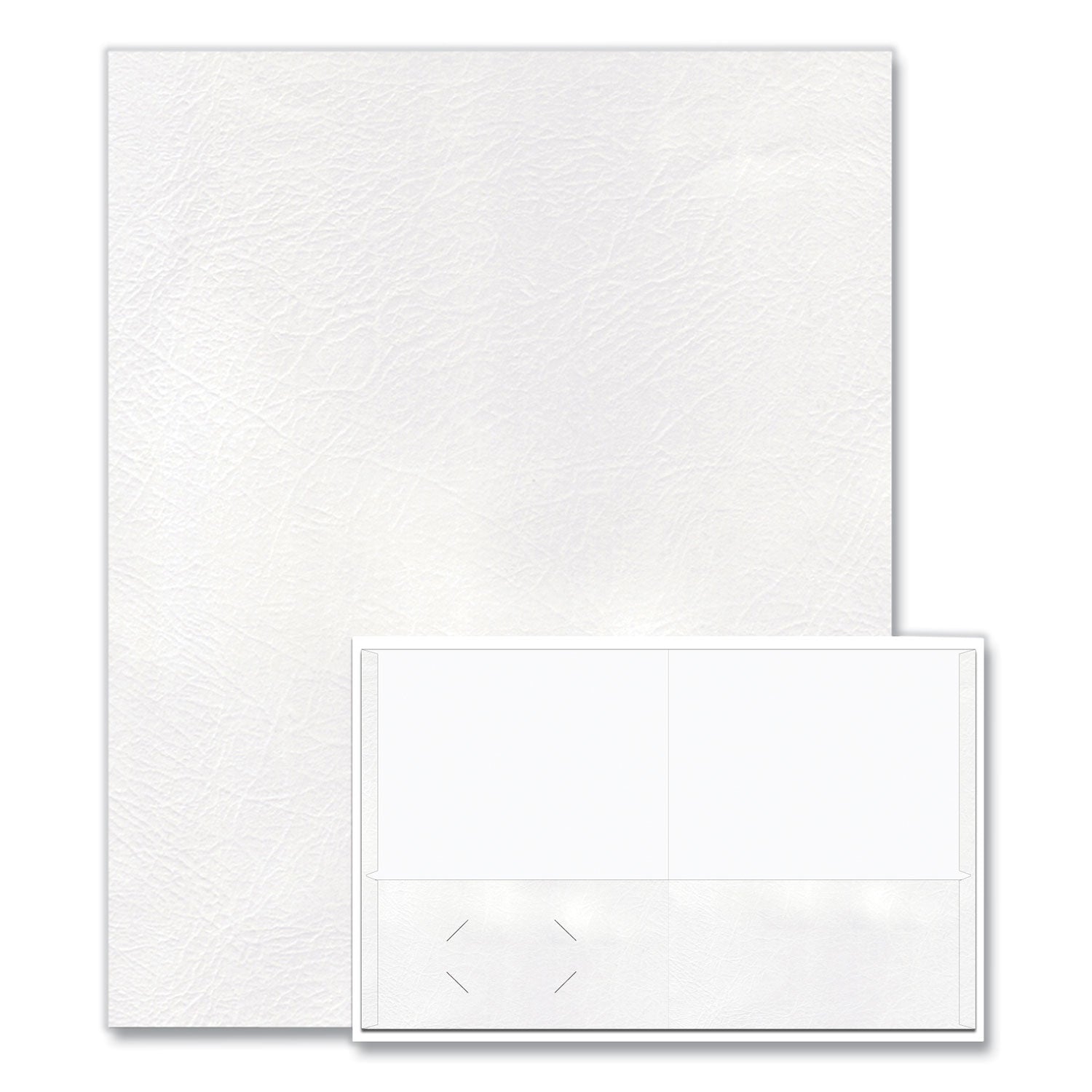 Pocket Folder, 0.5" Capacity, 11 x 8.5, White, 25/Box, 10 Boxes/Carton, Ships in 4-6 Business Days
