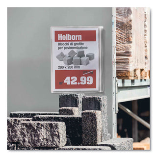 Self-Adhesive Water-Resistant Sign Holder, 11 x 17, Clear Frame, 5/Pack