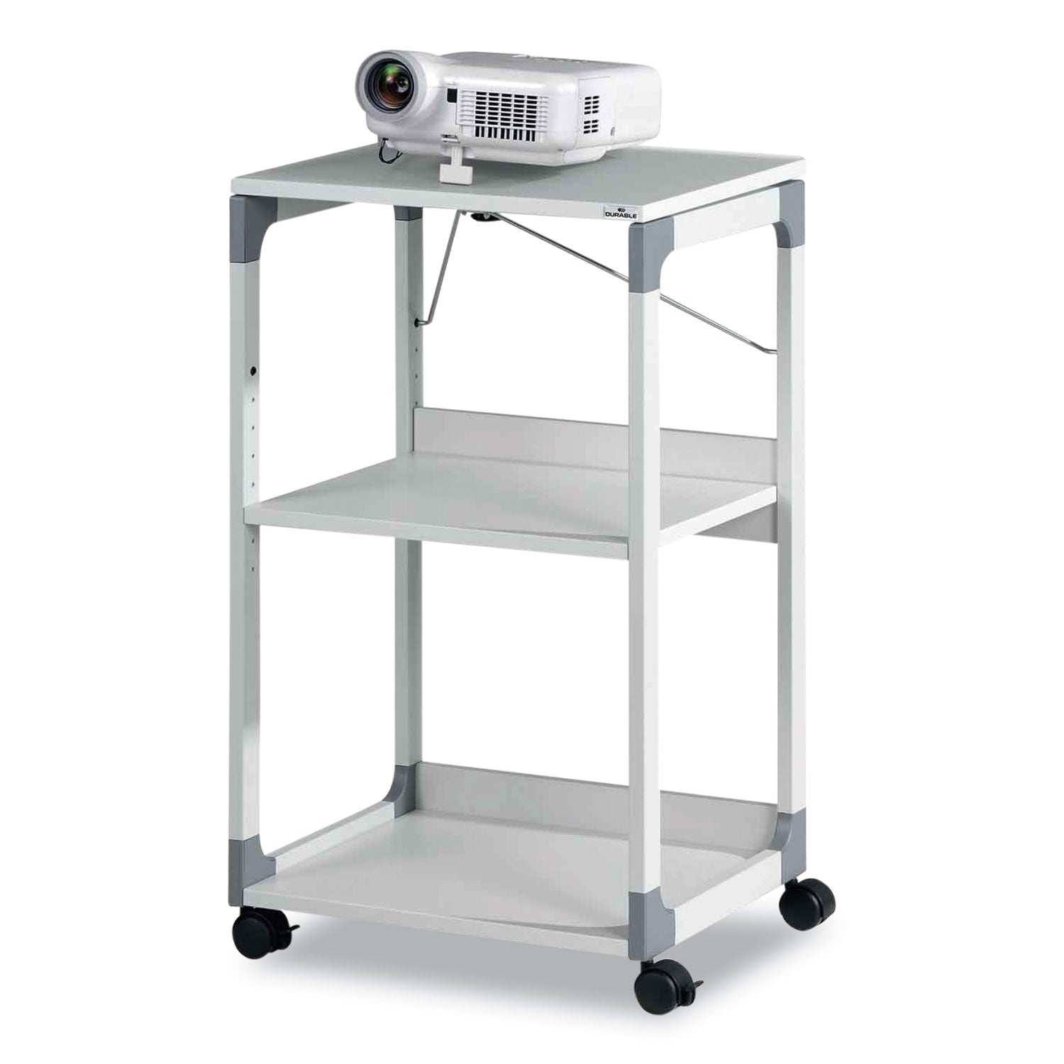 3-tier-multimedia-trolley-for-projectors-metal-3-shelves-20-x-17-x-3475-gray_dbl370110 - 2