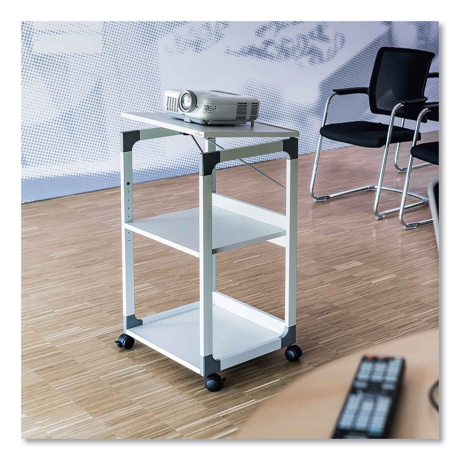 3-tier-multimedia-trolley-for-projectors-metal-3-shelves-20-x-17-x-3475-gray_dbl370110 - 4