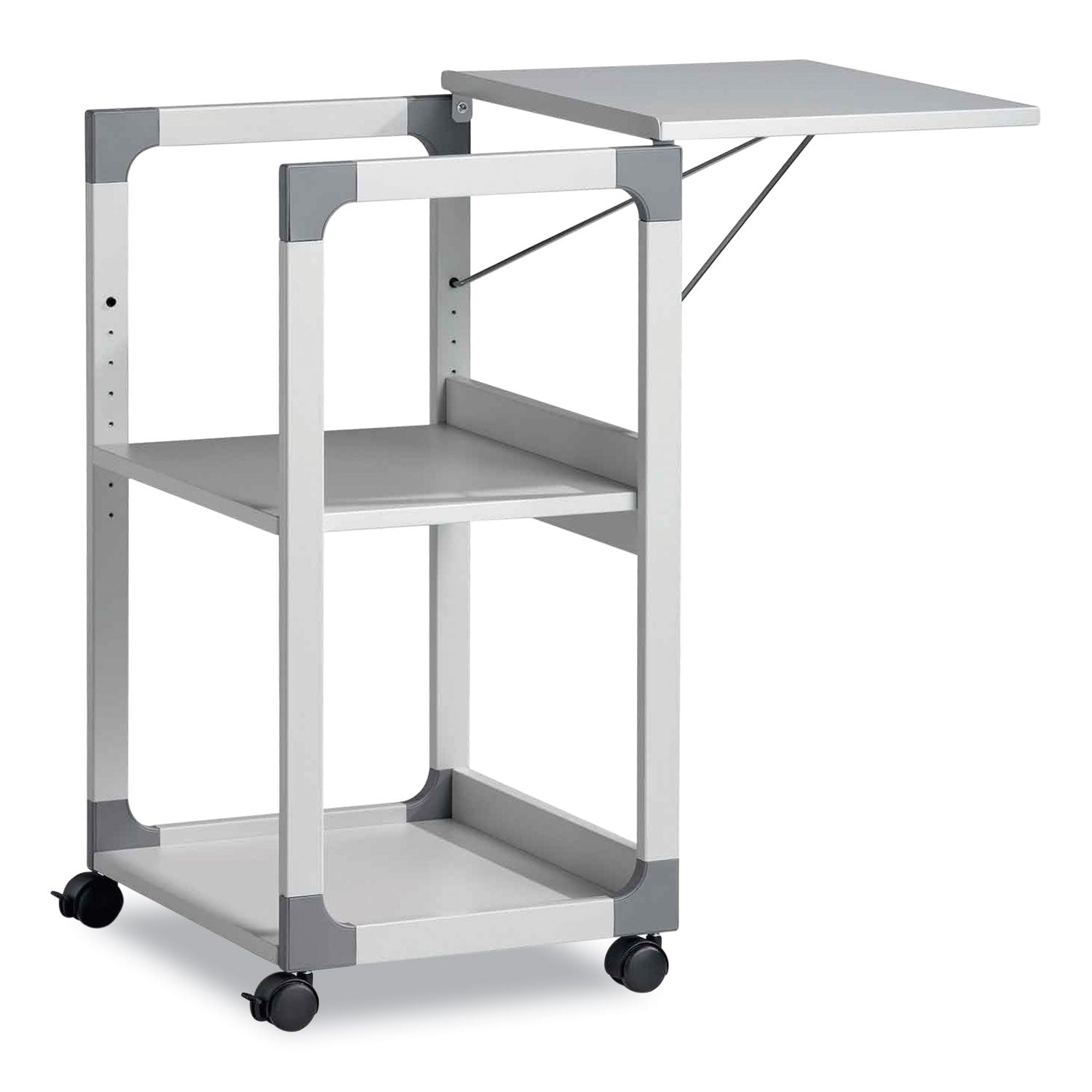 3-tier-multimedia-trolley-for-projectors-metal-3-shelves-20-x-17-x-3475-gray_dbl370110 - 5