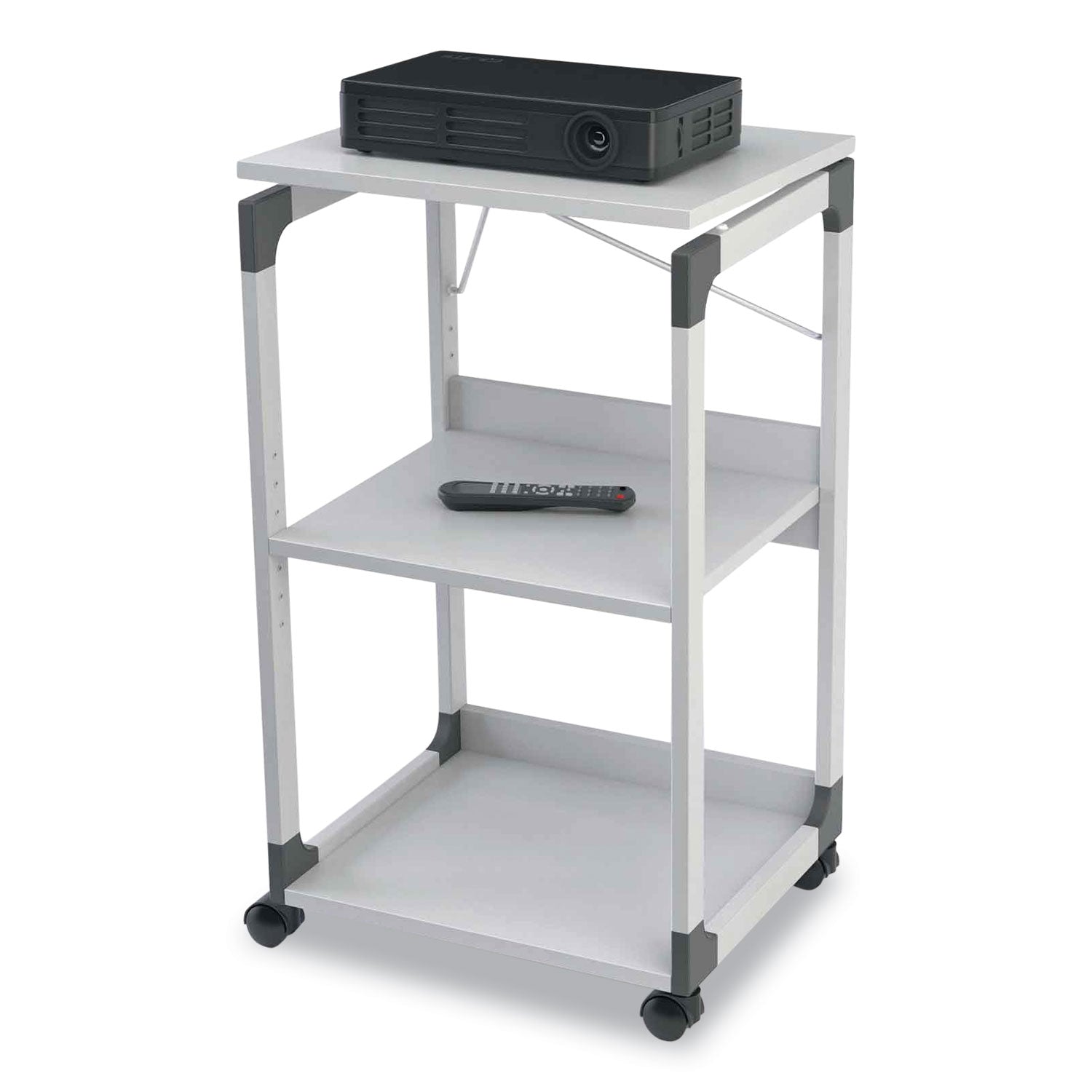 3-tier-multimedia-trolley-for-projectors-metal-3-shelves-20-x-17-x-3475-gray_dbl370110 - 6