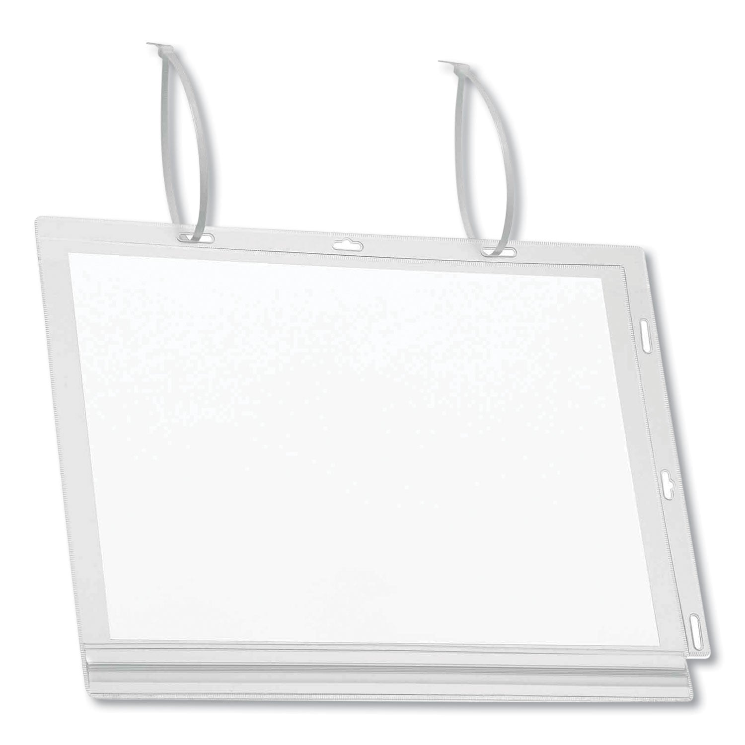 water-resistant-sign-holder-pockets-with-cable-ties-85-x-11-clear-frame-5-pack_dbl502719 - 1