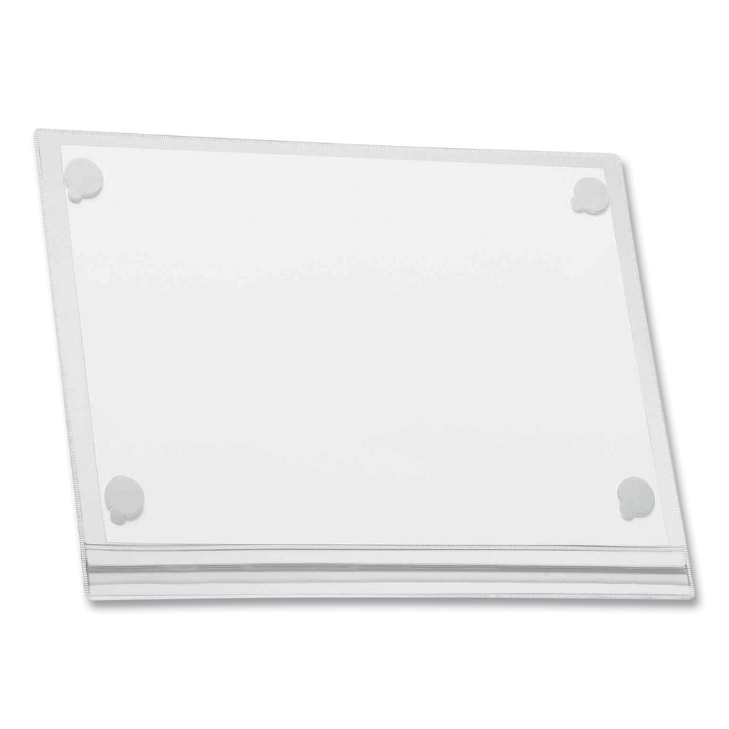 Self-Adhesive Water-Resistant Sign Holder, 8.5 x 11, Clear Frame, 5/Pack