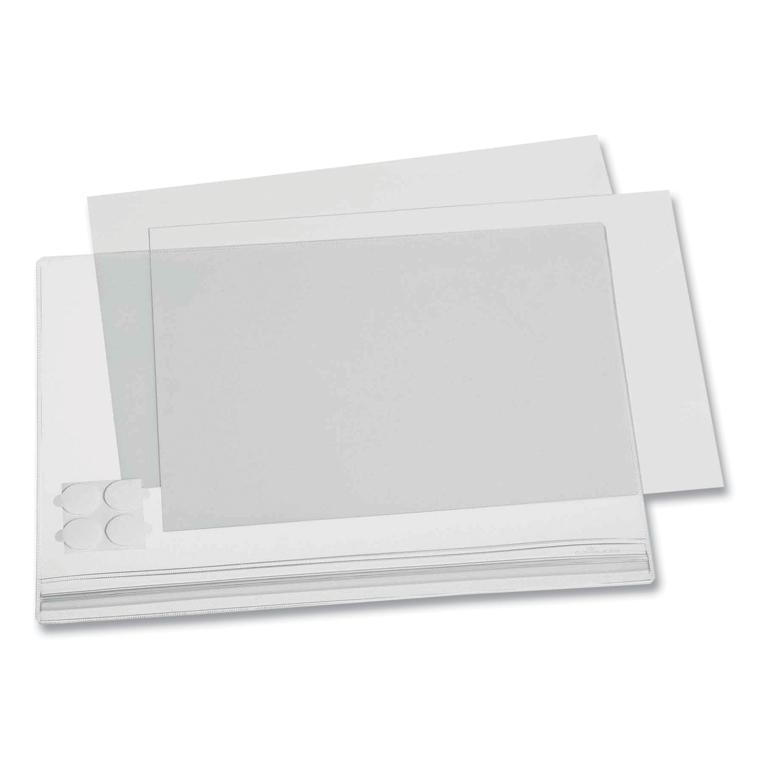 self-adhesive-water-resistant-sign-holder-85-x-11-clear-frame-5-pack_dbl501619 - 1