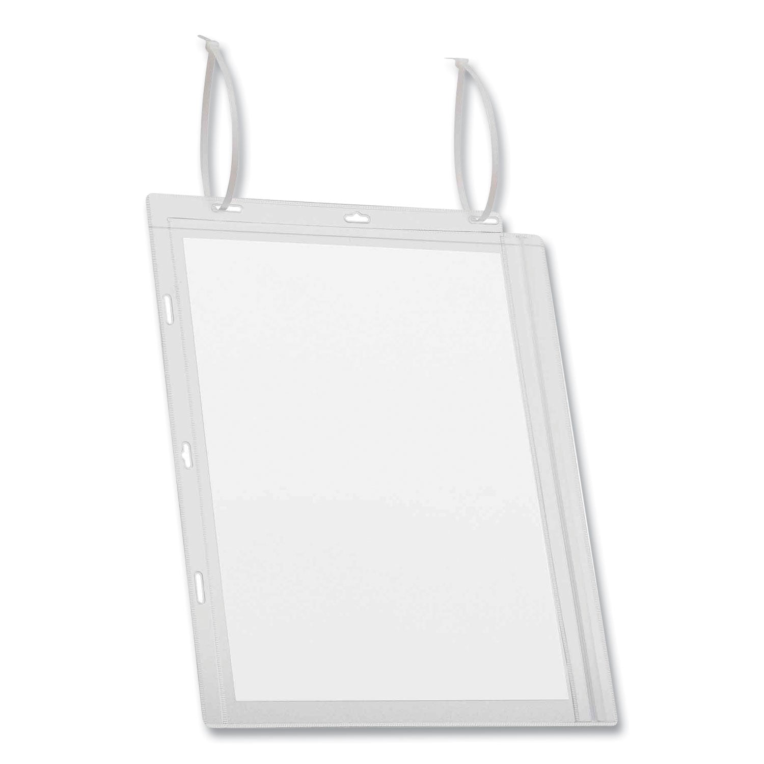 water-resistant-sign-holder-pockets-with-cable-ties-85-x-11-clear-frame-5-pack_dbl502719 - 5