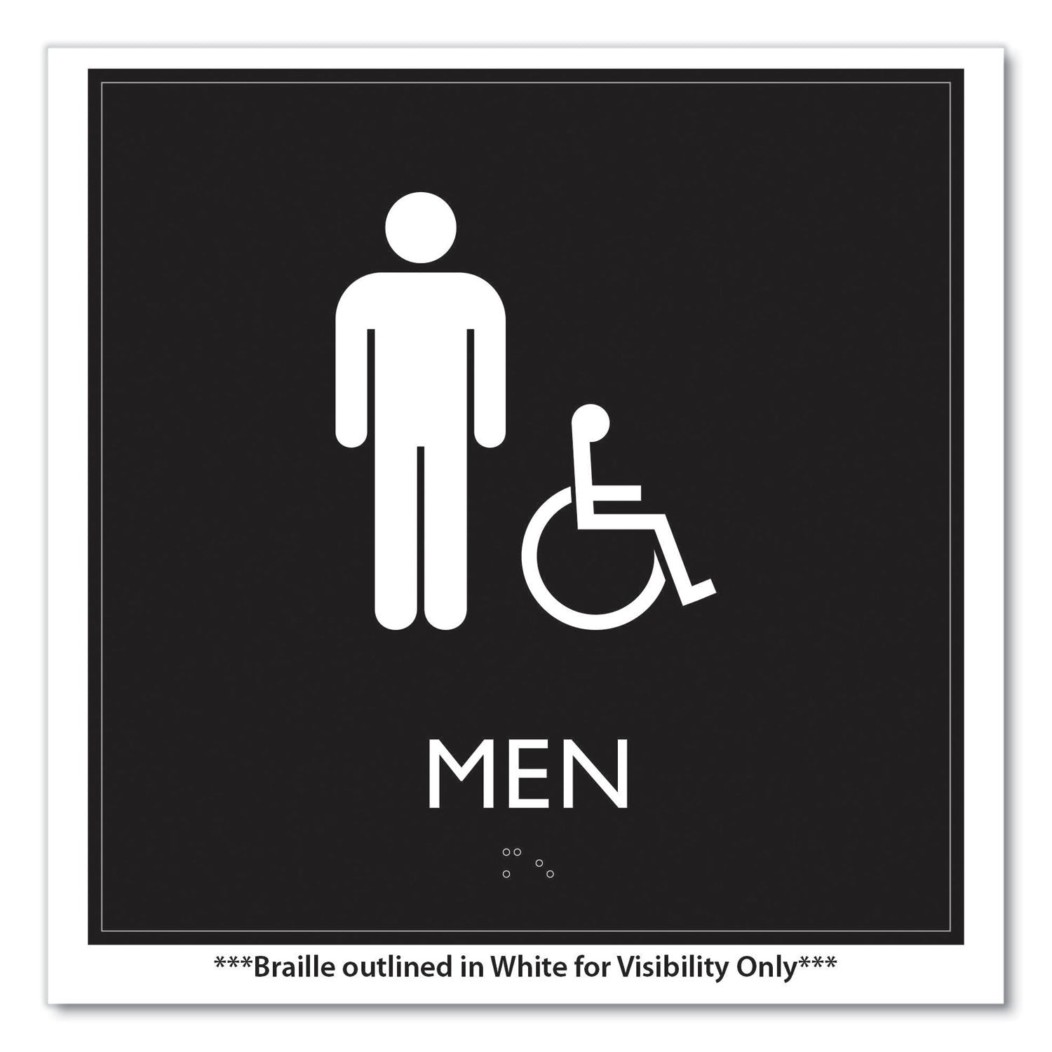 ada-sign-men-accessible-plastic-8-x-8-clear-white_uss66915 - 2