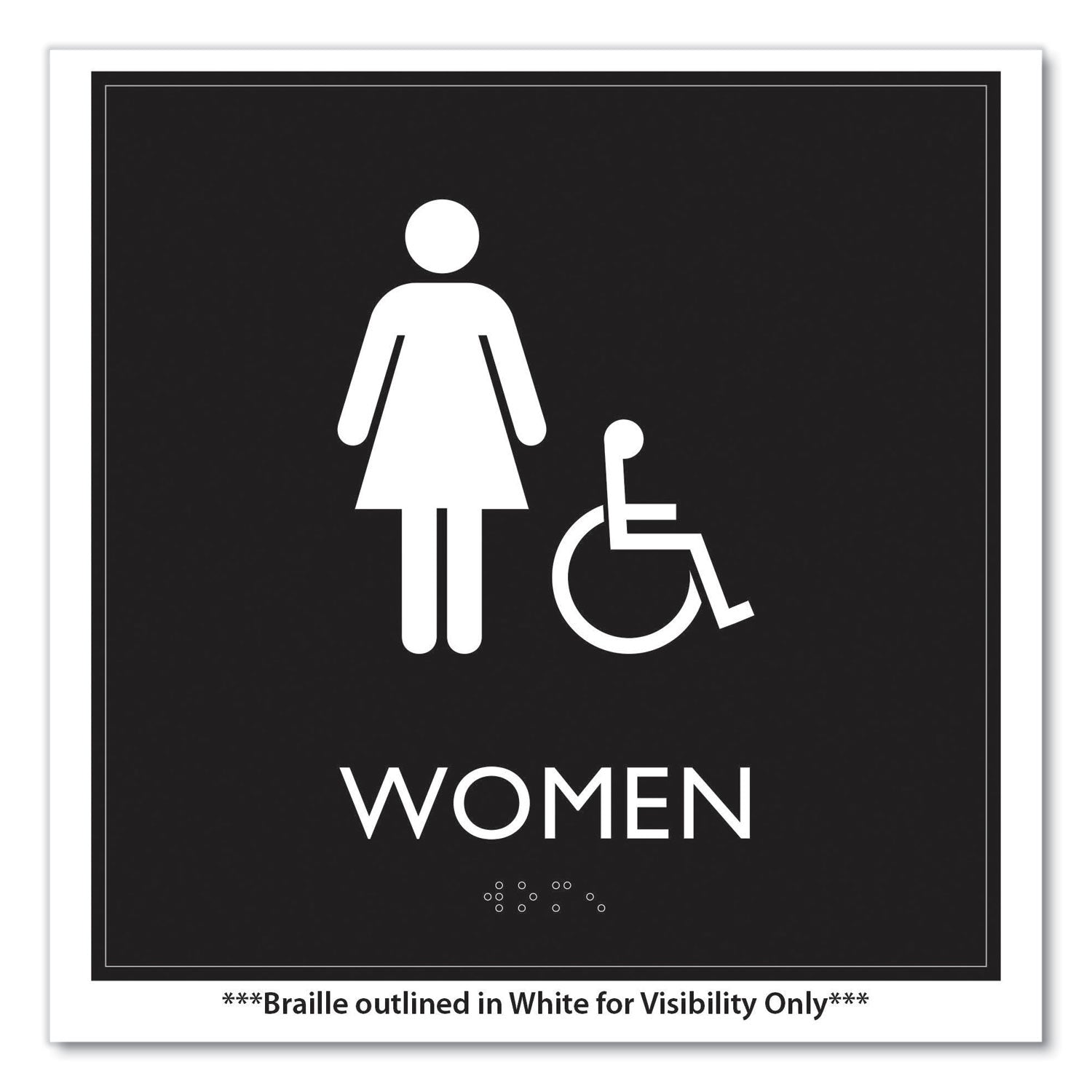 ada-sign-women-accessible-plastic-8-x8-clear-white_uss66913 - 3