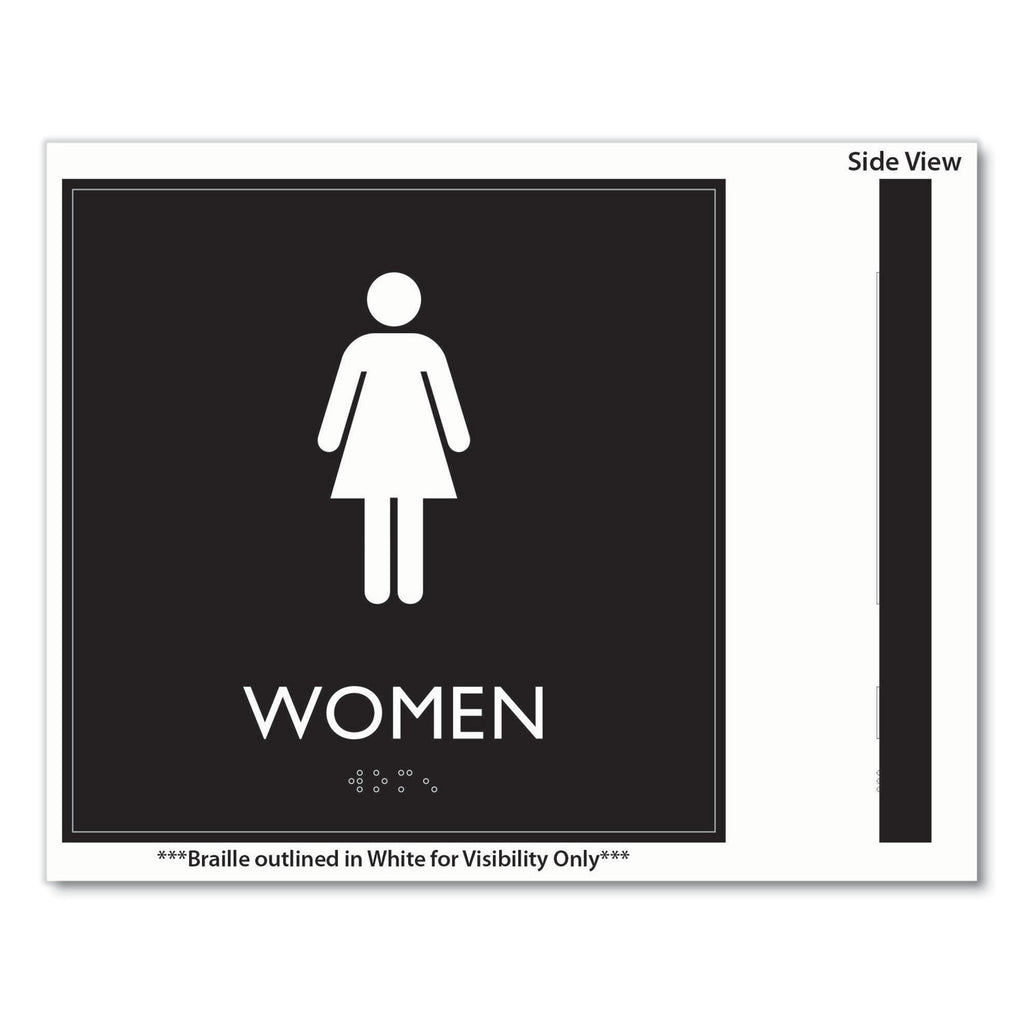 ada-sign-women-plastic-8-x-8-clear-white_uss66912 - 2