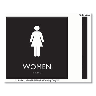 ada-sign-women-plastic-8-x-8-clear-white_uss66912 - 2