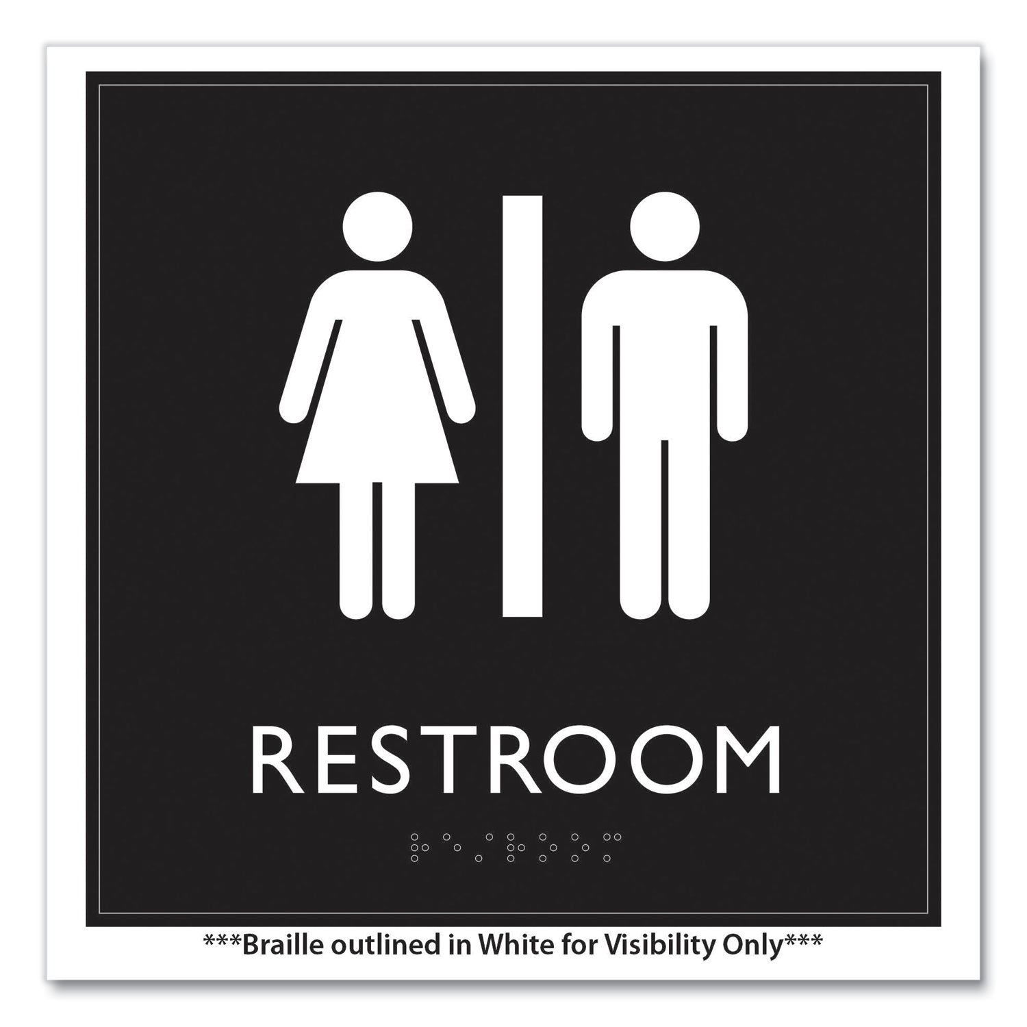 ada-sign-unisex-restroom-plastic-8-x-8-clear-white_uss66910 - 2