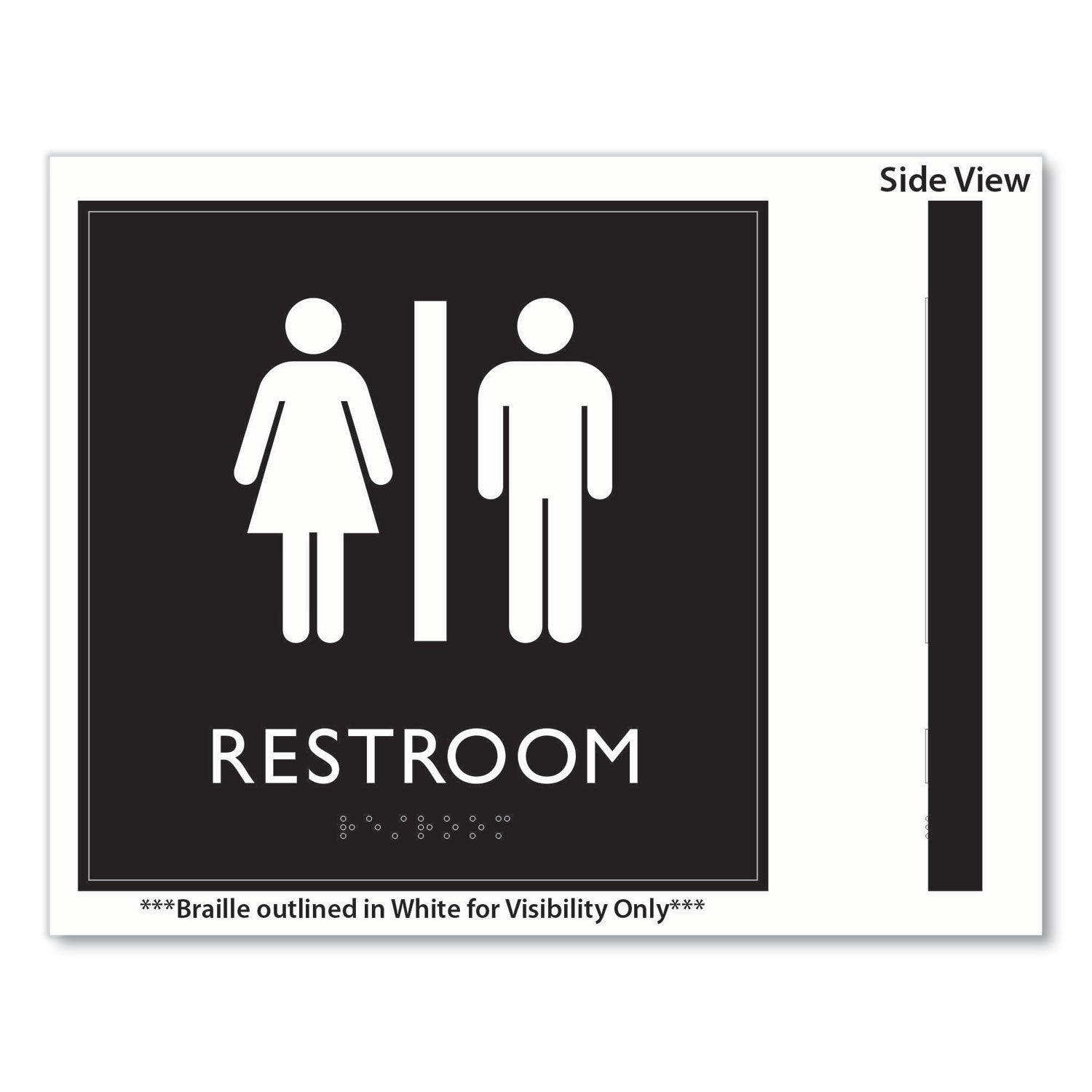 ada-sign-unisex-restroom-plastic-8-x-8-clear-white_uss66910 - 4