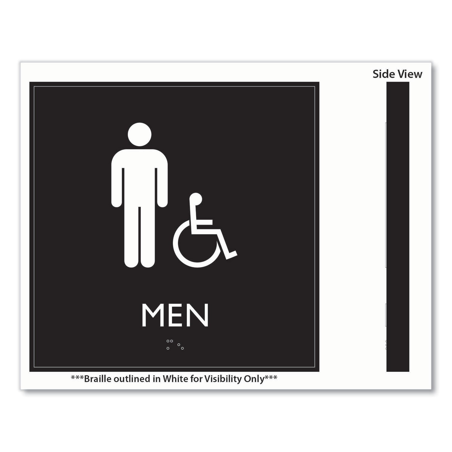 ada-sign-men-accessible-plastic-8-x-8-clear-white_uss66915 - 3