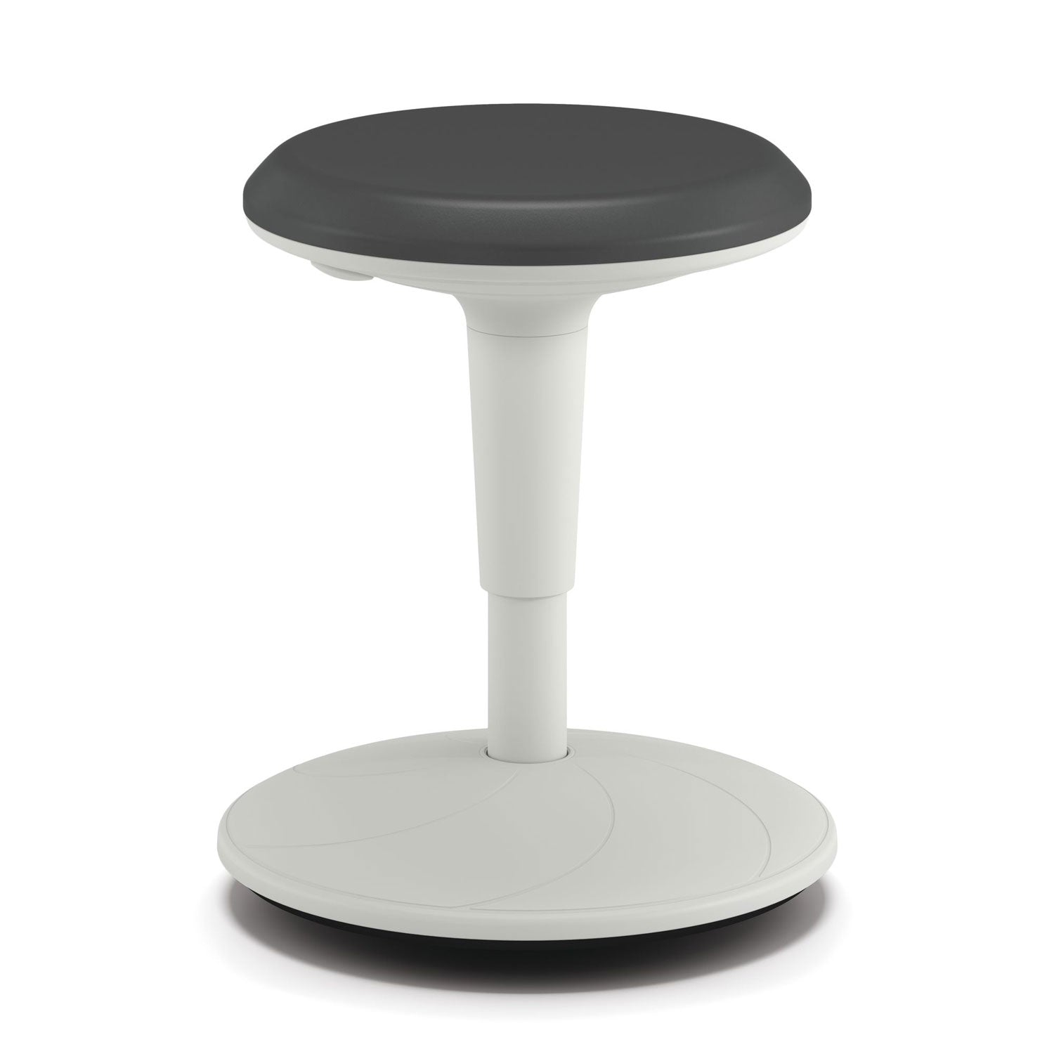 revel-adjustable-height-fidget-stool-backless-supports-up-to-250-lb-1375-to-185-seat-height-charcoal-seat-white-base_honefs01s - 1