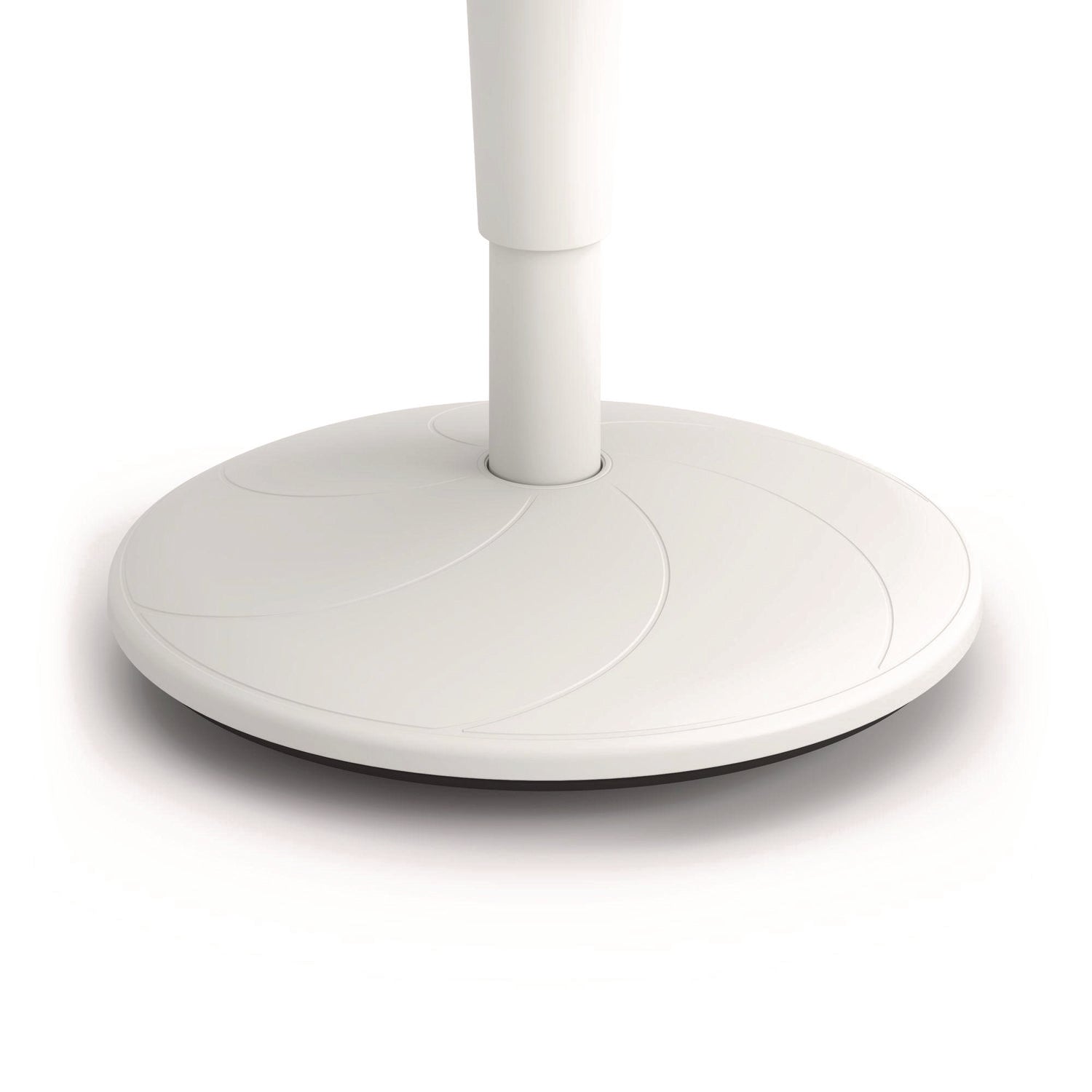 Revel Adjustable Height Fidget Stool, Backless, Supports Up to 250 lb, 13.75" to 18.5" Seat Height, Charcoal Seat, White Base